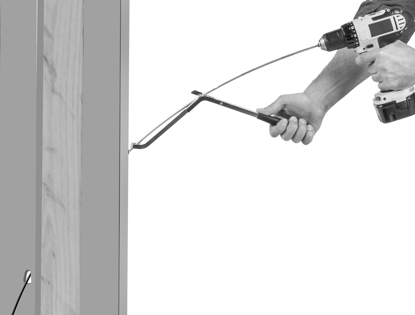 Hand Guide with Drill Bit