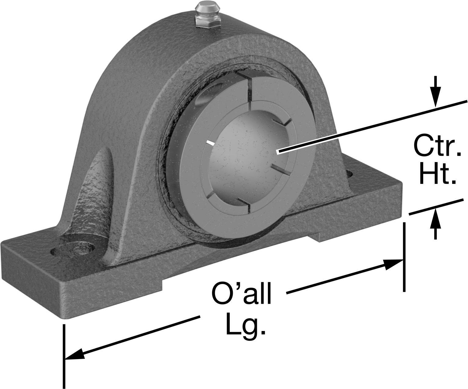 Kelepçeli Monte Edilmiş Bilyalı Rulman, Sızdırmaz, 1-3/4" Mil Çapı için