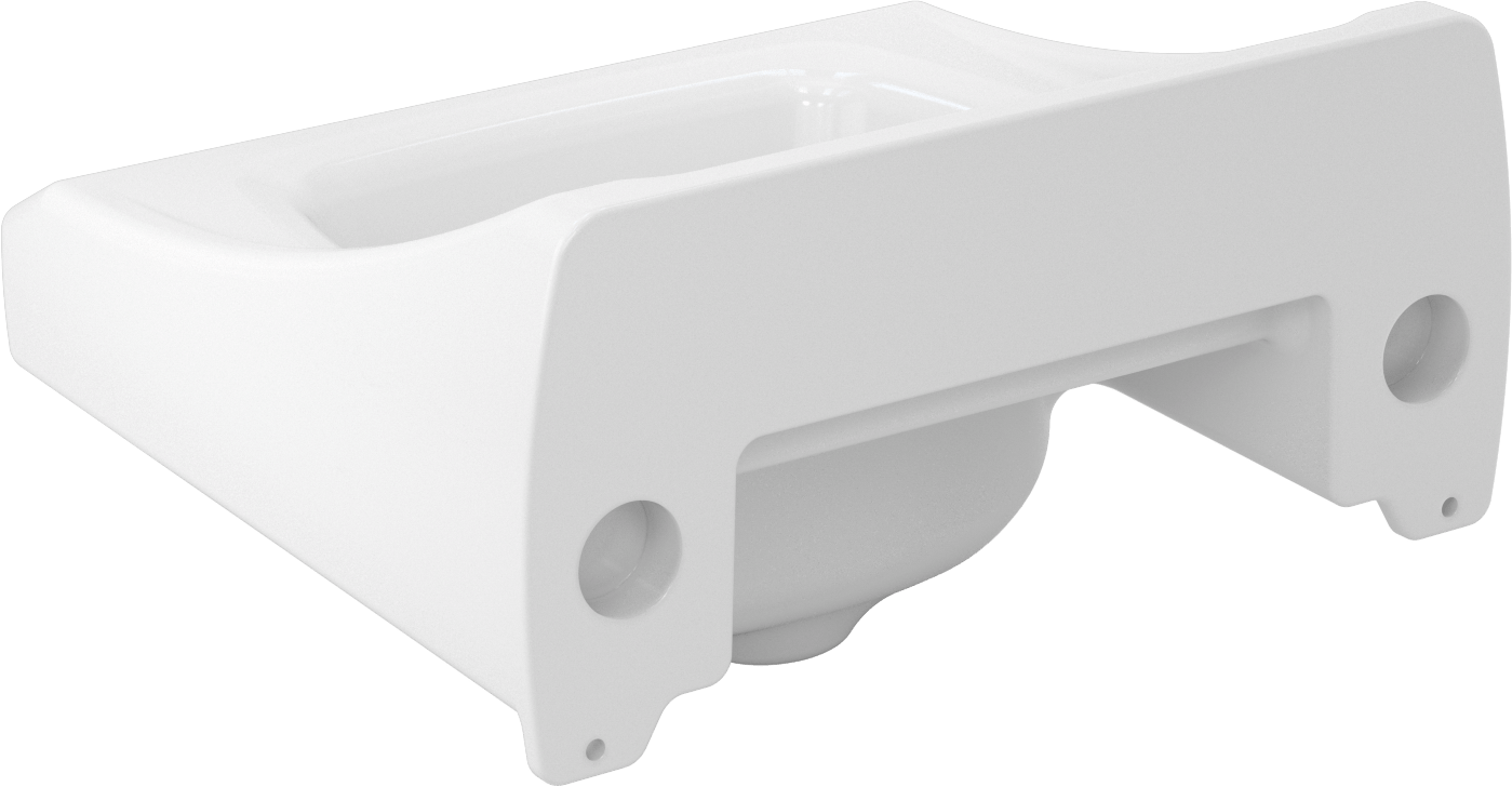 Beyaz Porselen Duvara Monte Lavabo, 20-3/4“ Genişlik x 18-1/4” Derinlik x 12-1/4" Toplam Yükseklik
