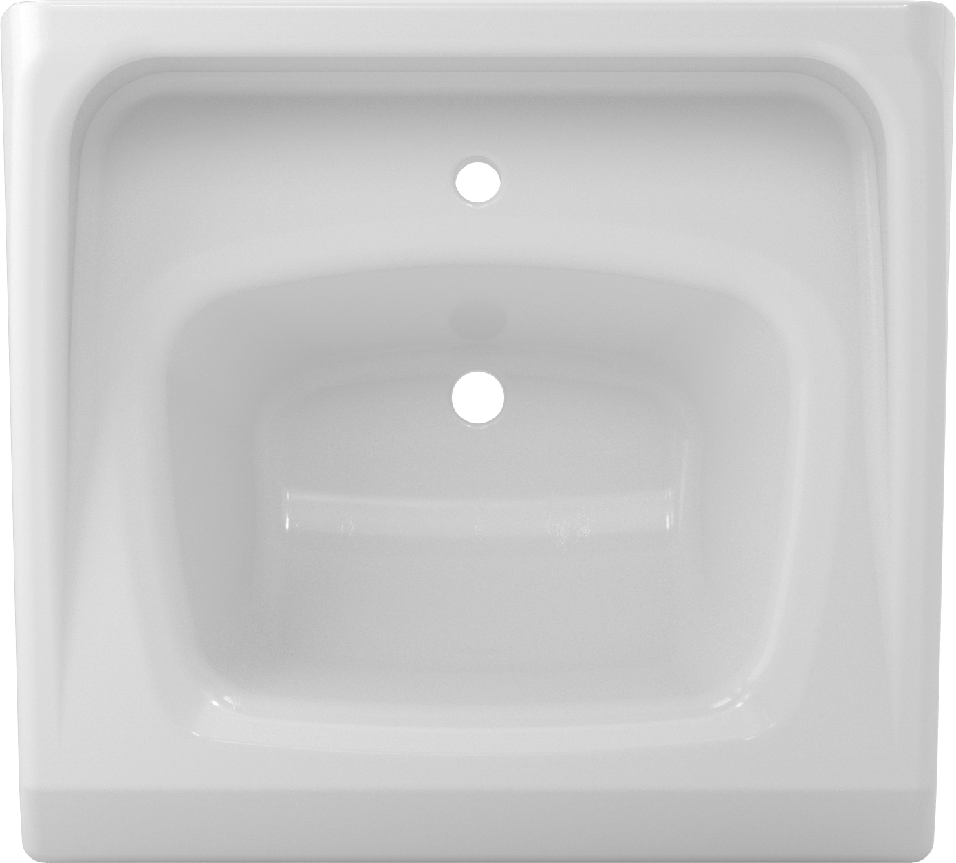 Beyaz Porselen Duvara Monte Lavabo, 20-3/4“ Genişlik x 18-1/4” Derinlik x 12-1/4" Toplam Yükseklik