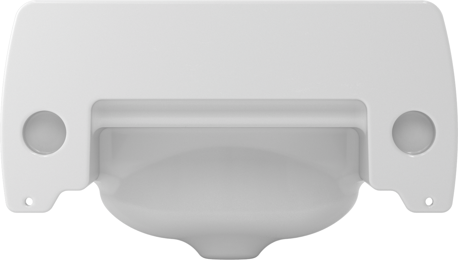Beyaz Porselen Duvara Monte Lavabo, 20-3/4“ Genişlik x 18-1/4” Derinlik x 12-1/4" Toplam Yükseklik