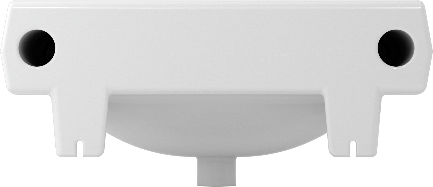 Beyaz Porselen Duvara Monte Lavabo, 20-3/8“ Genişlik x 17-5/8” Derinlik x 9-3/8" Toplam Yükseklik