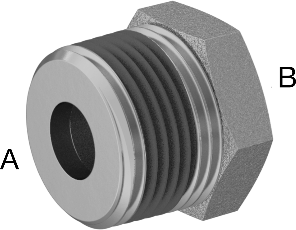 Sızdırmazlık Maddeli Düşük Basınçlı Pirinç Boru Bağlantı Elemanı, Burç Adaptörü, 3/4 NPT Erkek x 1/4 NPT Dişi