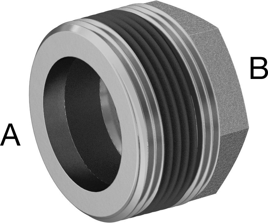 NPT Male × NPT Female with Octagon Body