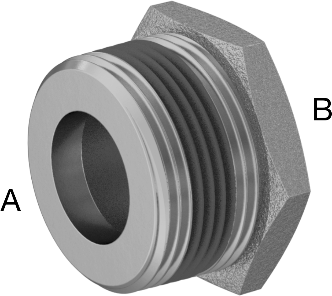 Sızdırmazlık Maddeli Düşük Basınçlı Pirinç Boru Bağlantı Elemanı, Burç Adaptörü, 1-1/4 NPT Erkek x 3/4 NPT Dişi