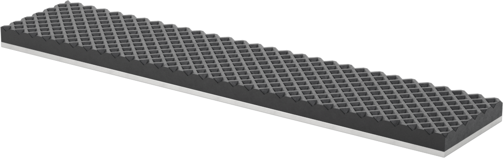 Bend-and-Stay Kaymaz Tampon, İnce Çapraz, Yapışkan arka yüz, 6 inç Uzunluk, 1/4" Yükseklik