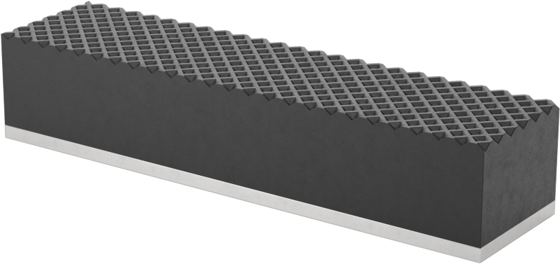 Bend-and-Stay Kaymaz Tampon, İnce Çapraz, Yapışkan arka yüz, 2-1/2" Uzunluk, 1/2" Yükseklik