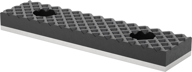 Bend-and-Stay Kaymaz Tampon, Çapraz Bağlantı, Dişsiz Delik Montajı, 2-1/2" Uzunluk, 1/4" Yükseklik