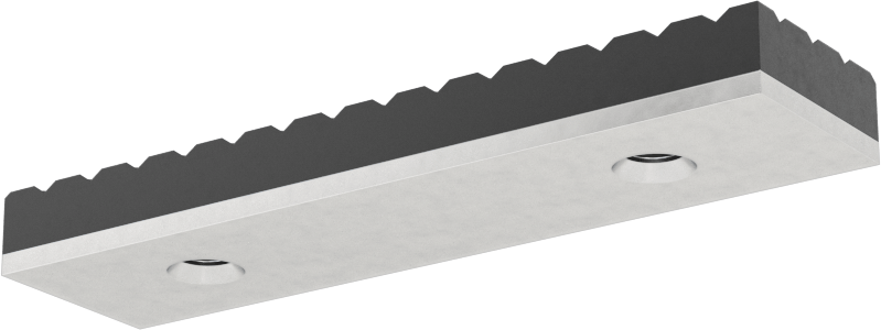 Bend-and-Stay Kaymaz Tampon, Çapraz Bağlantı, Dişsiz Delik Montajı, 2-1/2" Uzunluk, 1/4" Yükseklik