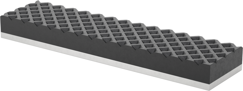Bend-and-Stay Kaymaz Tampon, Çapraz Bağlantı, Yapışkan arka yüz, 2-1/2" Uzunluk, 1/4" Yükseklik