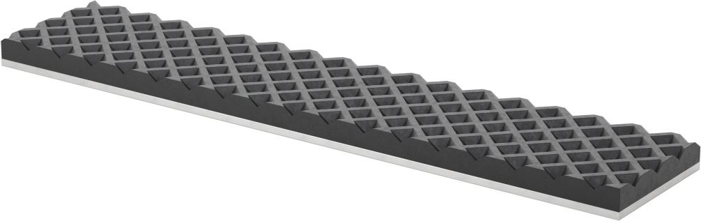 Bend-and-Stay Kaymaz Tampon, Çapraz Bağlantı, Yapışkan arka yüz, 6 inç Uzunluk, 1/4" Yükseklik