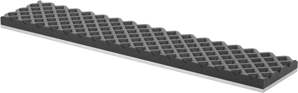 Bend-and-Stay Kaymaz Tampon, Düz Arka, Çapraz Bağlantı, 6 inç Uzunluk, 1/4" Yükseklik