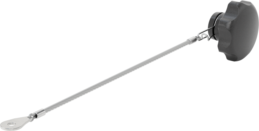 Bağlı Dişli Delikli Topuz, Yedi Kollu Tutamaklı, M10 x 1,50 mm Diş