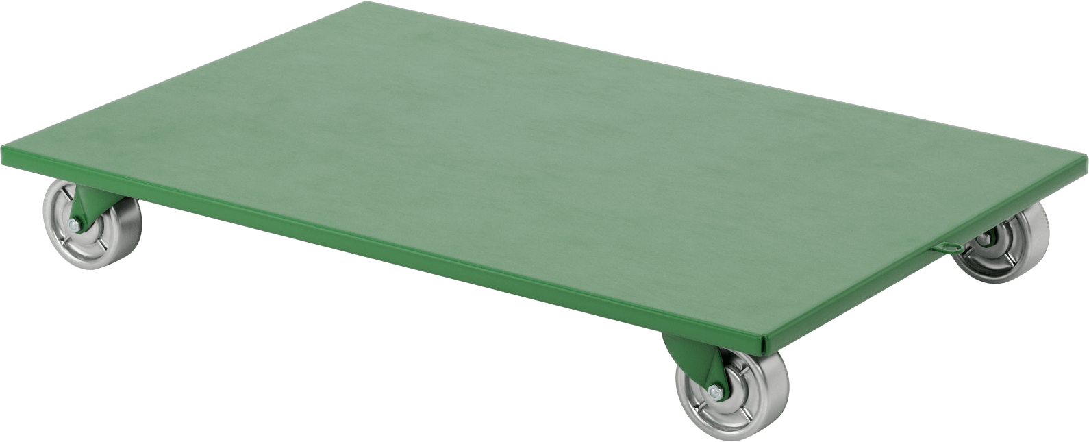 Katı Platformlu Çelik Taşıma Arabası, 2000 lbs. Kapasite, 36 inç Uzunluk x 24 inç Genişlik x 5-1/8 inç Yükseklik Platform
