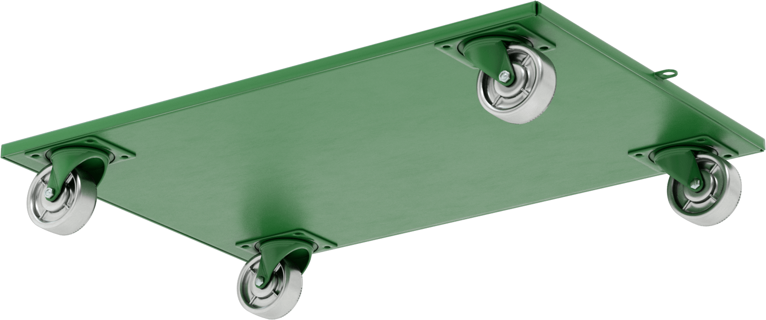 Katı Platformlu Çelik Taşıma Arabası, 2000 lbs. Kapasite, 36 inç Uzunluk x 24 inç Genişlik x 5-1/8 inç Yükseklik Platform