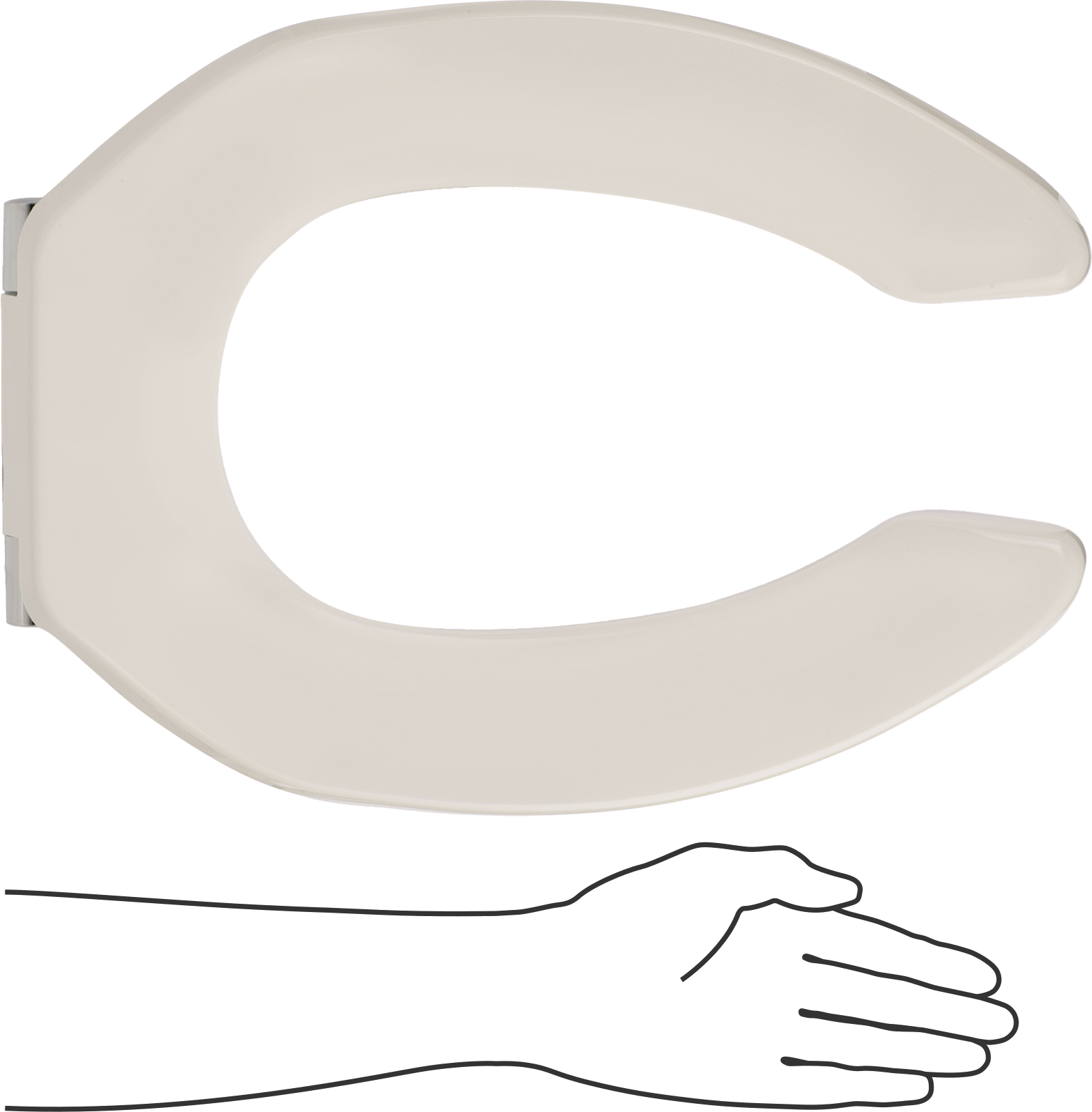Tuvalet Kapağı, Uzatılmış Kase için, 18-5/8" Uzunluk, 14-3/8" Genişlik