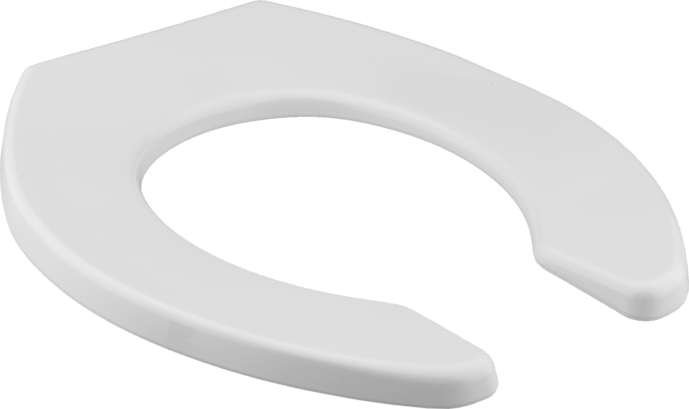 Yuvarlak Tuvalet Kapağı, 16-1/8" Uzunluk, 14-1/4" Genişlik, Beyaz