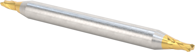 2 Freze Uçlu TiN Kaplamalı Karbür Uçlu Freze, Kare Uç, 2 Yiv, 1/16" Freze Çapı, 1-1/2" Toplam Uzunluk