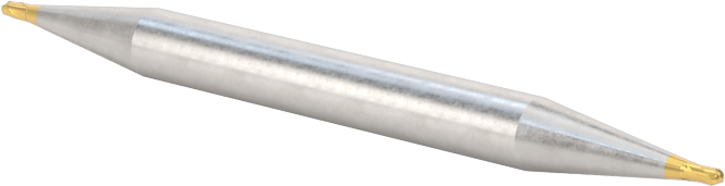 2 Freze Uçlu TiN Kaplamalı Karbür Uçlu Freze, Bilyalı Uç, 2 Yiv, 1/32" Freze Çapı, 1-1/2" Toplam Uzunluk