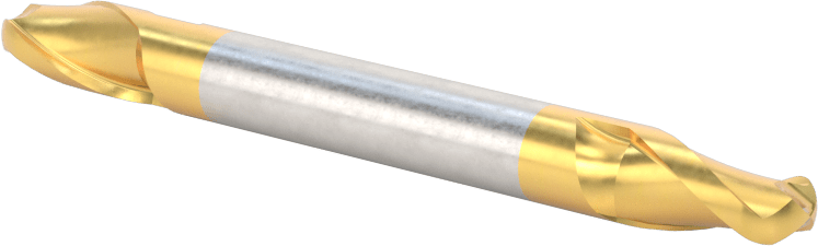 2 Freze Uçlu TiN Kaplamalı Karbür Uçlu Freze, Bilyalı Uç, 2 Yiv, 1/4" Freze Çapı, 2-1/2" Toplam Uzunluk