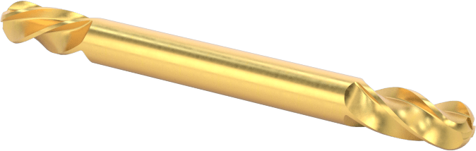 2 Freze Uçlu TiN Kaplamalı Karbür Uçlu Freze, Bilyalı Uç, 4 Kanallı, 1/8" Freze Çapı, 1-1/2" Toplam Uzunluk