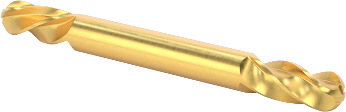 2 Freze Uçlu TiN Kaplamalı Karbür Uçlu Freze, Bilyalı Uç, 4 Kanallı, 3/16" Freze Çapı, 2" Toplam Uzunluk