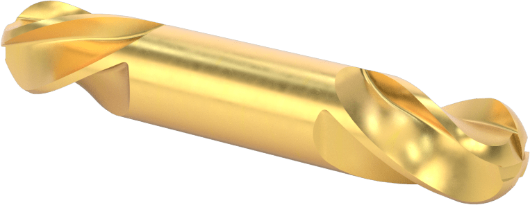 2 Freze Uçlu TiN Kaplamalı Karbür Uçlu Freze, Bilyalı Uç, 4 Kanallı, 1/2" Freze Çapı, 3" Toplam Uzunluk