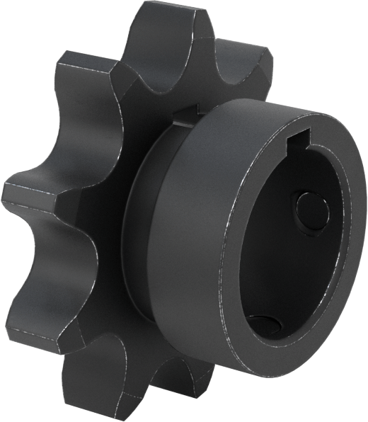 Çelik Tek Sıralı Dişli, ANSI 60 Makaralı Zincir ve 1-1/8" Mil Çapı için, 9 Diş