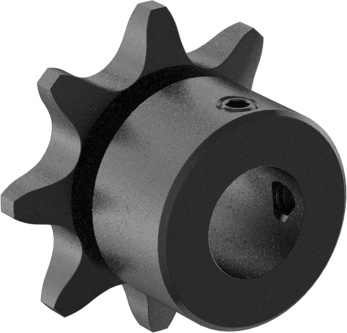Çelik Tek Sıralı Dişli, ANSI 41 Makaralı Zincir ve 1/2" Mil Çapı için, 8 Diş