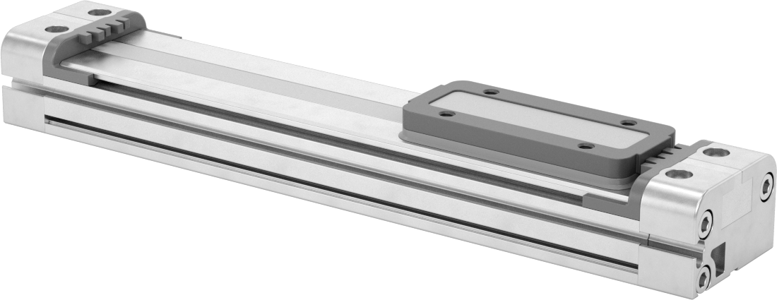 Düşük Profilli Çubuksuz Hava Sürgüsü, 5/8" Delik Boyutu, 1,1" Yükseklik, 4" Strok Uzunluğu