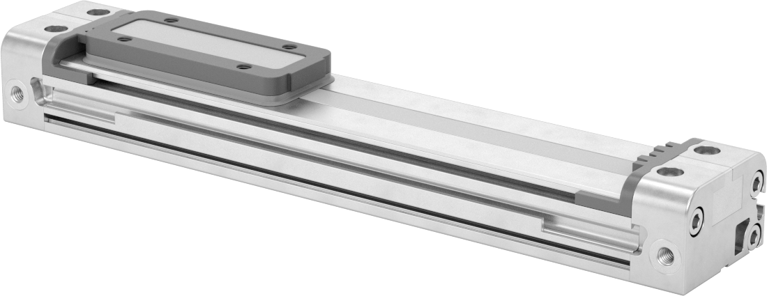 Düşük Profilli Çubuksuz Hava Sürgüsü, 5/8" Delik Boyutu, 1,1" Yükseklik, 4" Strok Uzunluğu