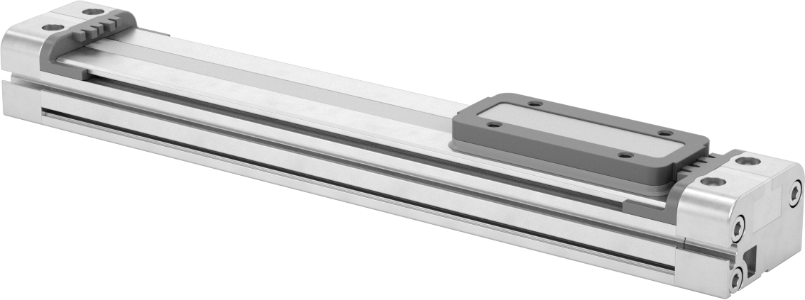 Düşük Profilli Çubuksuz Hava Sürgüsü, 5/8" Delik Boyutu, 1,1" Yükseklik, 5" Strok Uzunluğu