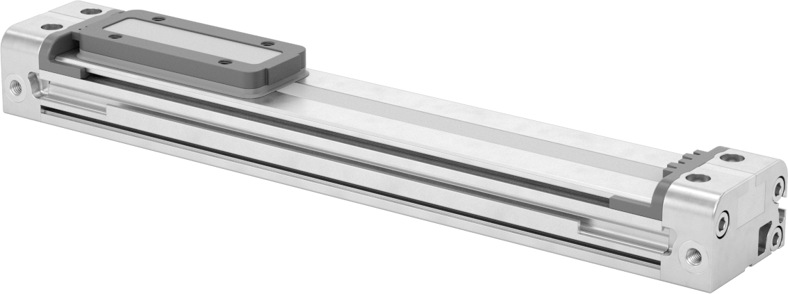 Düşük Profilli Çubuksuz Hava Sürgüsü, 5/8" Delik Boyutu, 1,1" Yükseklik, 5" Strok Uzunluğu