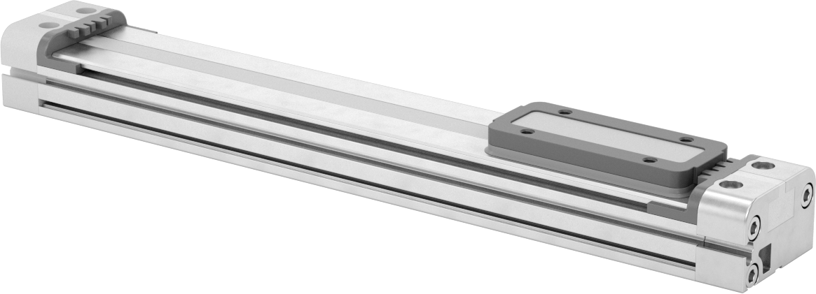 Düşük Profilli Çubuksuz Hava Sürgüsü, 5/8" Delik Boyutu, 1,1" Yükseklik, 6" Strok Uzunluğu