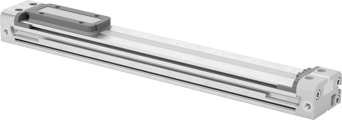 Düşük Profilli Çubuksuz Hava Sürgüsü, 5/8" Delik Boyutu, 1,1" Yükseklik, 7" Strok Uzunluğu