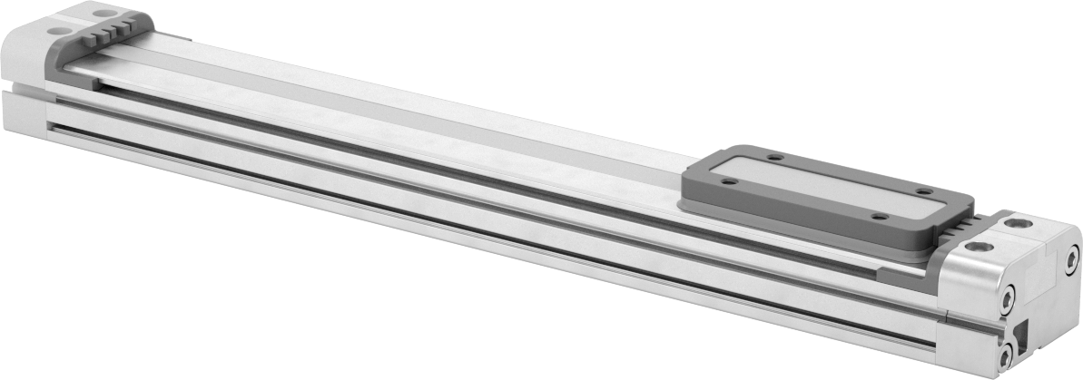 Düşük Profilli Çubuksuz Hava Sürgüsü, 5/8" Delik Boyutu, 1,1" Yükseklik, 7" Strok Uzunluğu