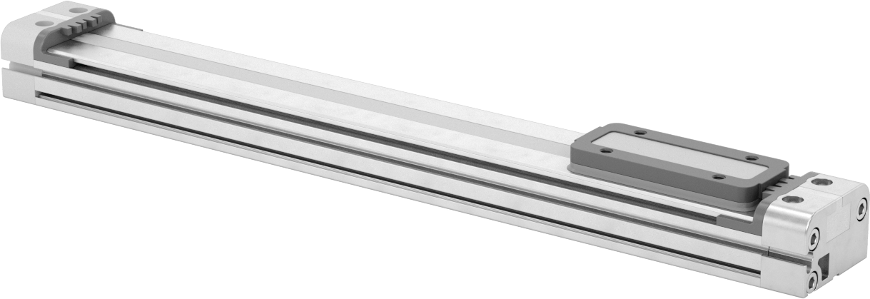 Düşük Profilli Çubuksuz Hava Sürgüsü, 5/8" Delik Boyutu, 1,1" Yükseklik, 8" Strok Uzunluğu