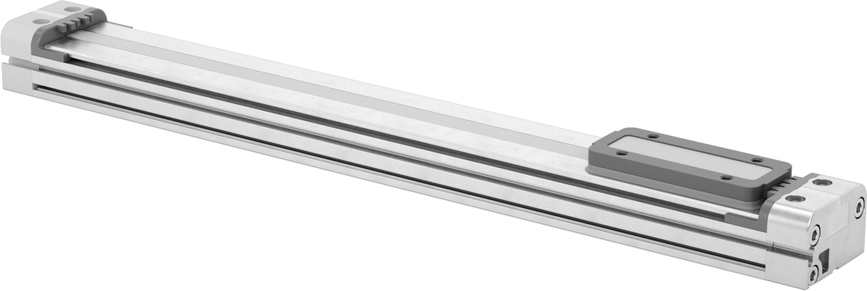 Düşük Profilli Çubuksuz Hava Sürgüsü, 5/8" Delik Boyutu, 1,1" Yükseklik, 9" Strok Uzunluğu