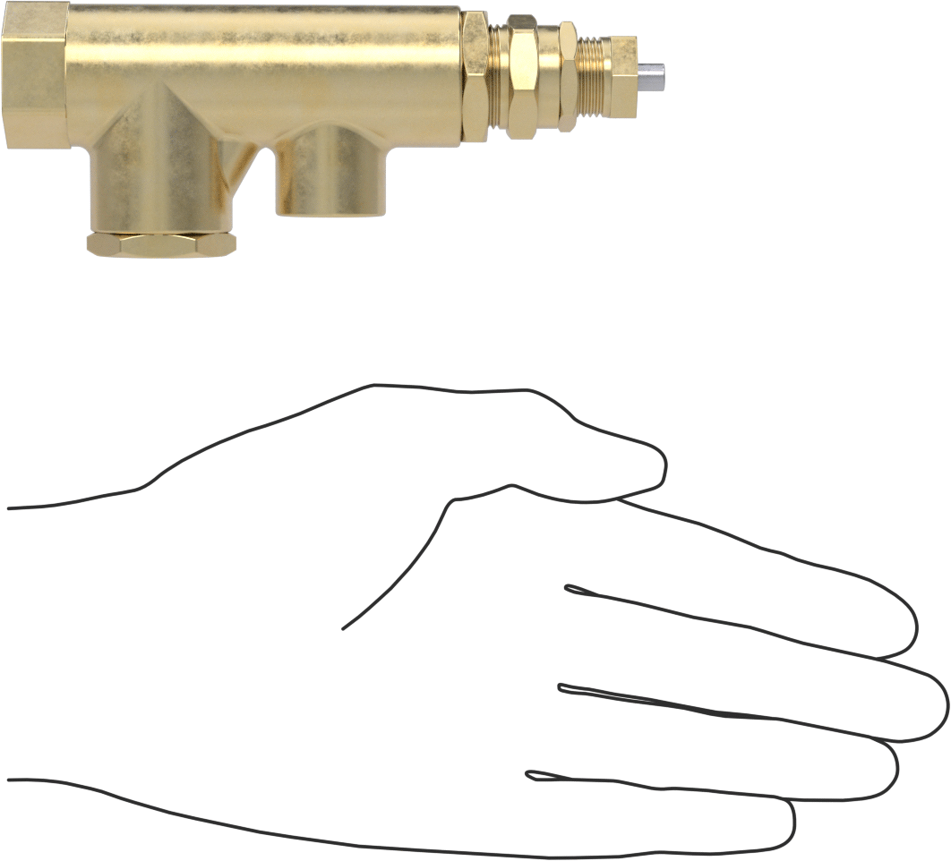 Hava Sinyal Açma/Kapama Vanası, 3/8" NPT Giriş, 1/4" NPT Çıkış, Maksimum 125 PSI
