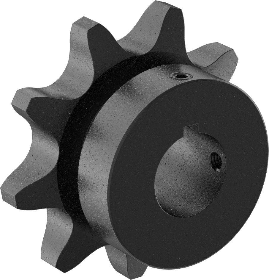 Çelik Tek Sıralı Dişli, ANSI 100 Makaralı Zincir ve 1-1/4" Mil Çapı için, 9 Diş