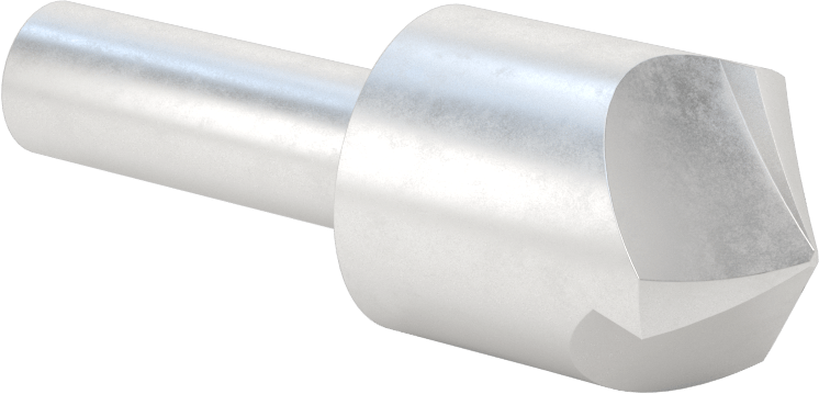 Pürüzsüz Yüzeyli Yüksek Hızlı Çelik Havşa, Perçinler için, 120 Derece, 1-1/4" Gövde Çapı