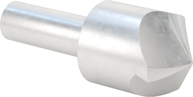 Pürüzsüz Yüzeyli Yüksek Hızlı Çelik Havşa, Perçinler için, 120 Derece, 1-1/2" Gövde Çapı