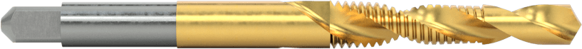 Yüksek Hızlı Çelik Matkap Kılavuzu, TiN Kaplamalı, M5 x 0,8 mm Diş Boyutu
