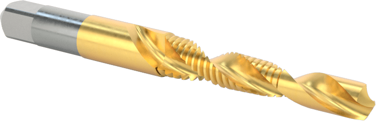 Yüksek Hızlı Çelik Matkap Kılavuzu, TiN Kaplamalı, M6 x 1 mm Diş Boyutu