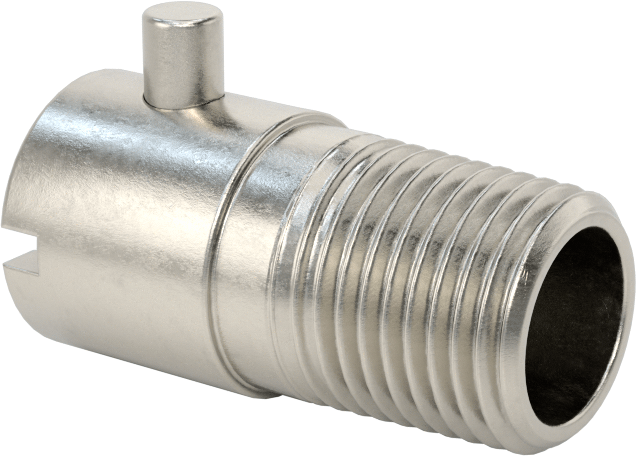 Termokupl ve RTD Bayonet Adaptörü, 1/8 NPT Erkek, 7/8" Uzunluk