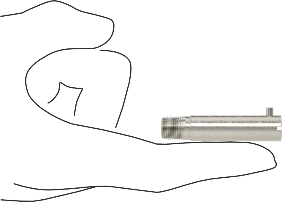 Termokupl ve RTD Bayonet Adaptörü, 1/8 NPT Erkek, 2" Uzunluk