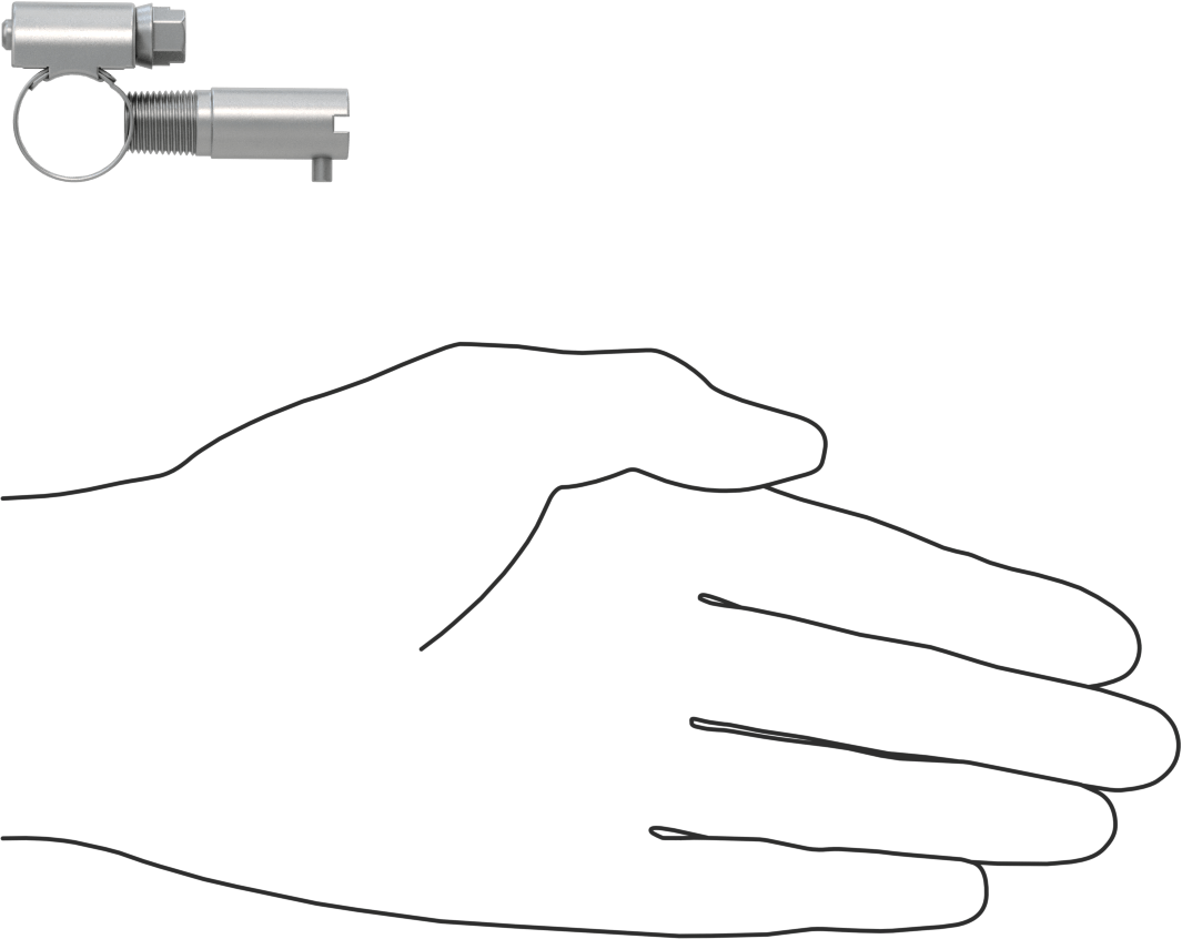 Termokupl ve RTD Bayonet Adaptörü, Sonsuz Tahrikli Kelepçe, 1/2“ ila 7/8” Kelepçe İç Çapı