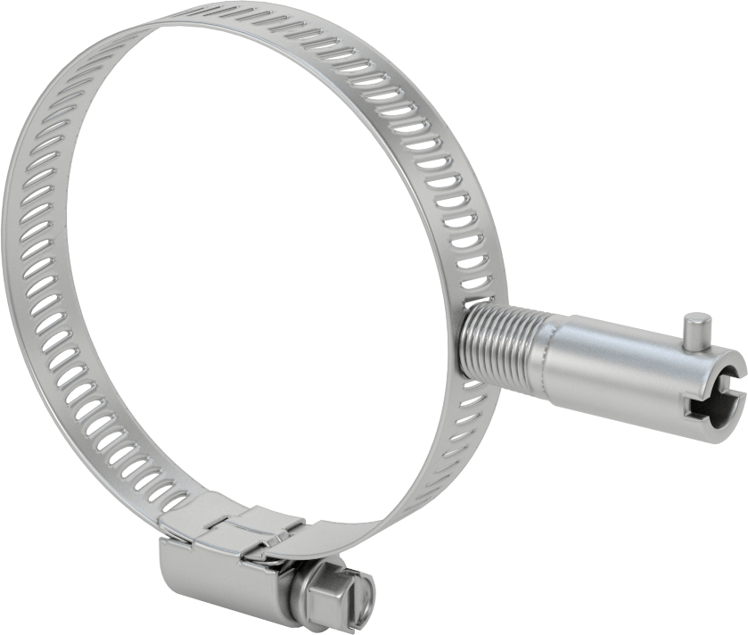 Termokupl ve RTD Bayonet Adaptörü, Sonsuz Tahrikli Kelepçe, 2-1/4“ ila 3-5/16” Kelepçe İç Çapı
