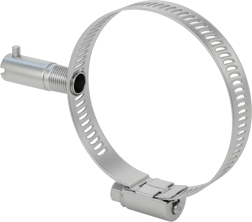 Termokupl ve RTD Bayonet Adaptörü, Sonsuz Tahrikli Kelepçe, 2-1/4“ ila 3-5/16” Kelepçe İç Çapı