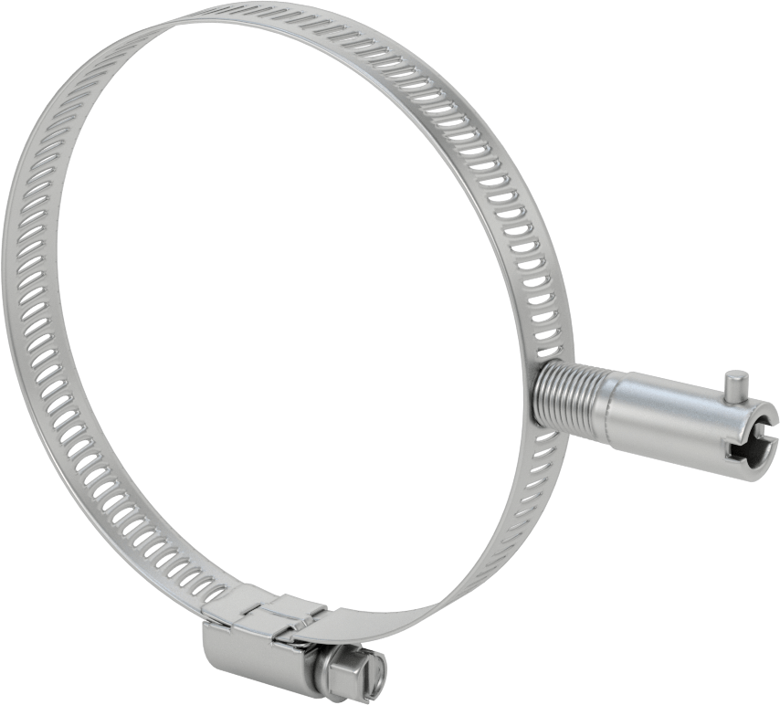 Termokupl ve RTD Bayonet Adaptörü, Sonsuz Tahrikli Kelepçe, 3-5/16“ ila 4-1/4” Kelepçe İç Çapı
